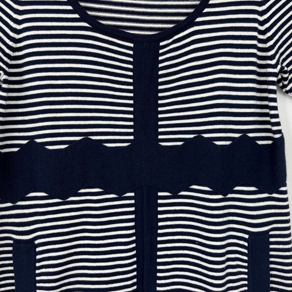 Weekend Max Mara Womens XS Blue White Cotton Knit Nautical Shift Dress - Picture 5 of 7